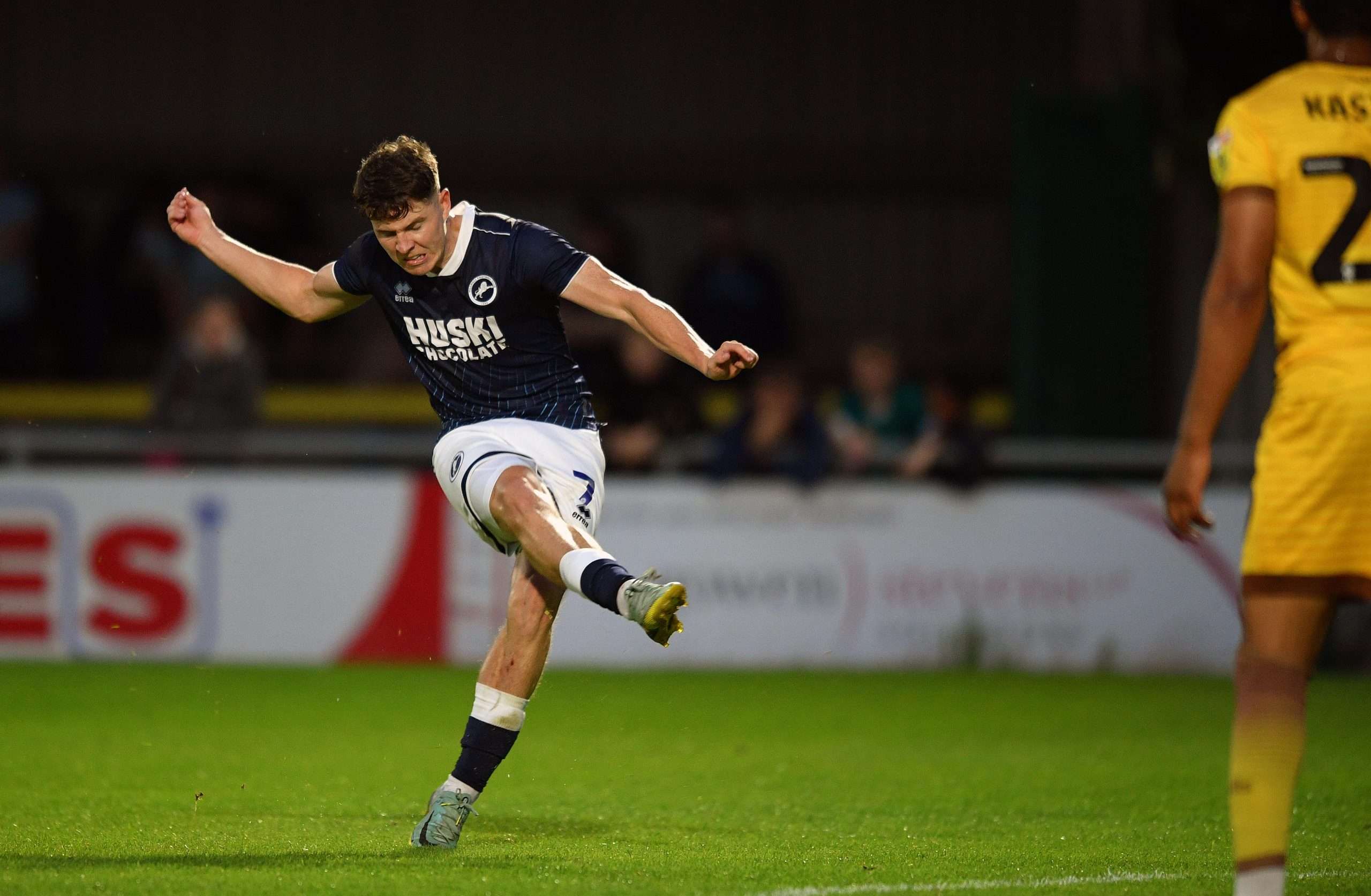 Kevin Nisbet capped his performance with a wonderfully taken free-kick. Image: Millwall FC