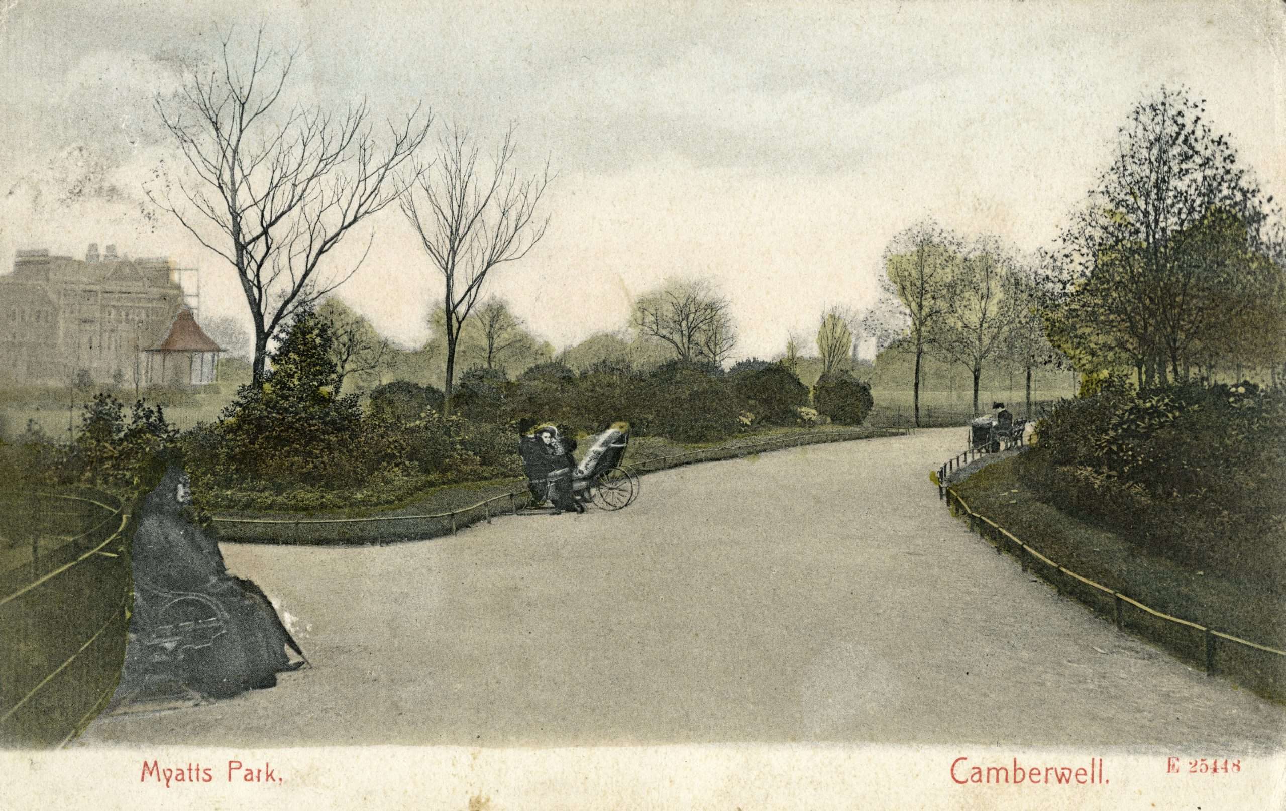 Postcard of Myatts Park, London General view of path in park Nigel Temple (Image date range 1900-1907)