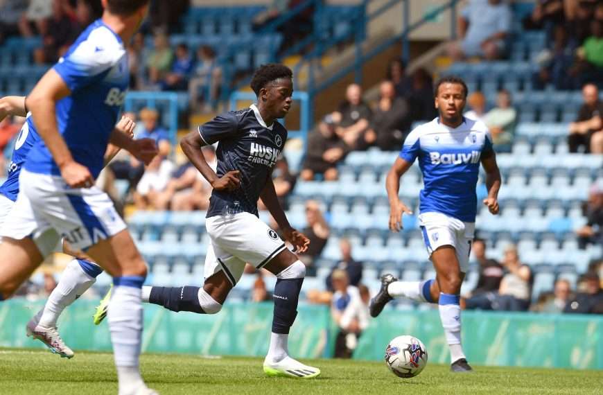 Romain Esse impressed his manager and fans at Gillingham yesterday. Image: Millwall FC