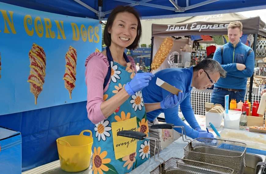 Anne Hor’s Korean Corn Dogs are going down a storm in Greenwich  