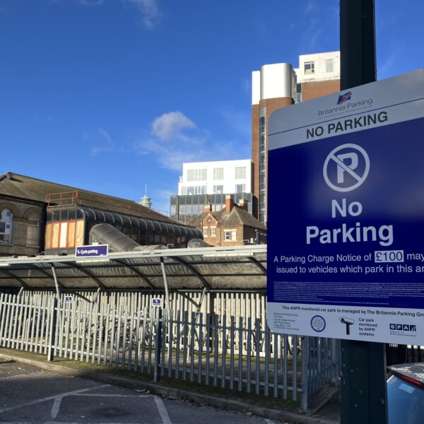 Drivers fined £100 for parking on the access road beside station