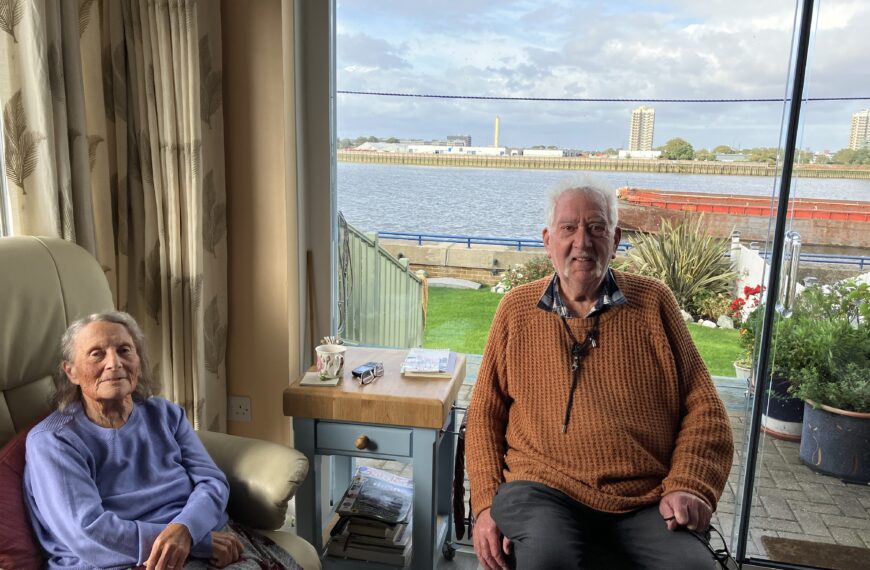 Elderly couple boast of having the best views of the city as Woolwich dry docks plans fade away