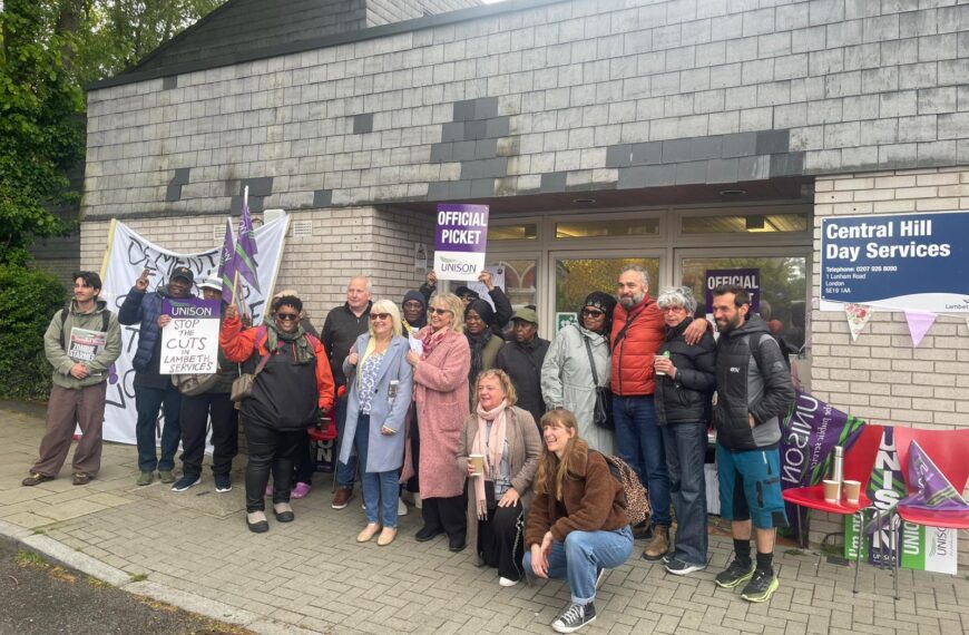 Staff begin first day of strike action to save ‘only’ day centre for people living with dementia